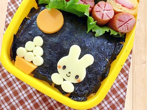 簡単キャラ弁☆お月見 うさちゃんのお弁当♪